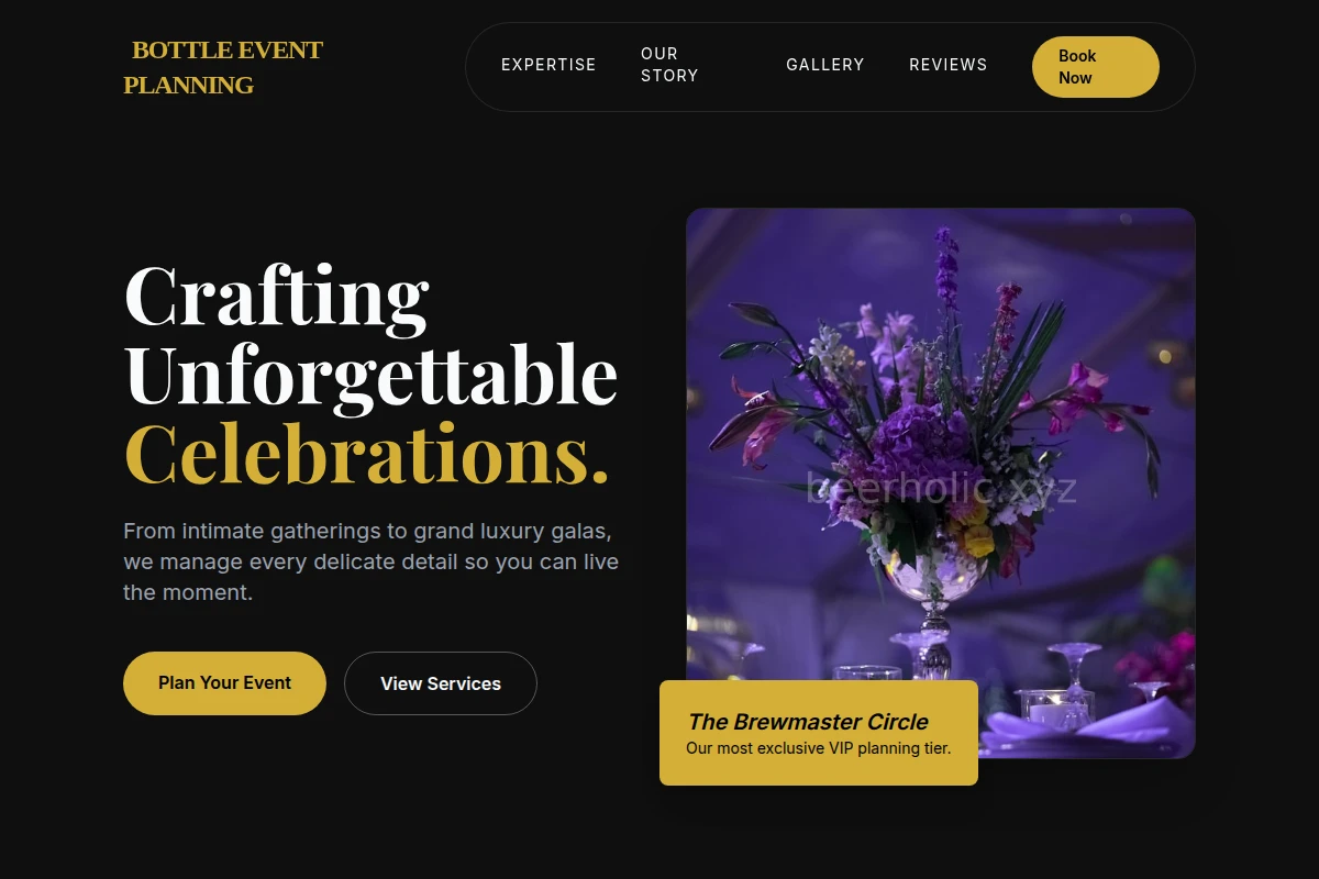 Bottle Event Planning